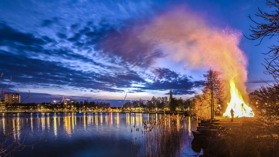 Valborg brasa - Växjösjön